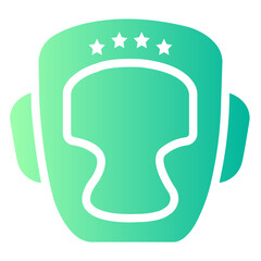 boxing helment gradient icon