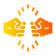 Fighting gradient icon
