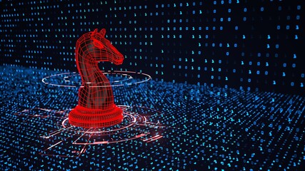 Internet Security Trojan Horse - obrazy, fototapety, plakaty