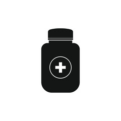 Medicine Bottle Icon. Editable Vector EPS Symbol Illustration.