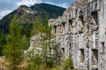 Fortress of Busa Verle. It was built before World War One and is located near the pass of Vezzena,...