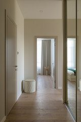 corridor in a modern apartment with light walls