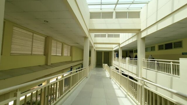 walking down from the second floor of the Zainal Abidin Hospital or abbreviated as RSUZA