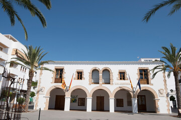 Fototapeta na wymiar ayuntamiento, Santa Eulària des Riu, Ibiza, balearic islands, Spain