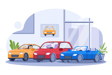 Naklejka premium Car Showroom View