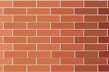 Brick wall. Brown brick wall background. Vector illustration