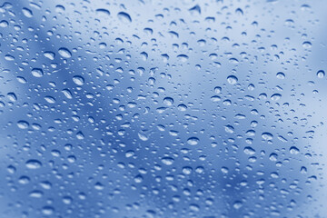 water drop on blue background