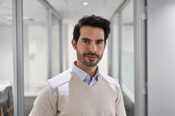 Fototapeta premium Young man as a business trainee or start-up founder