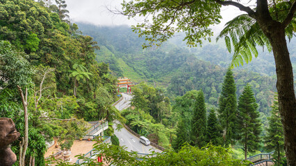 view from atop chin swee caves temple, genting malaysia