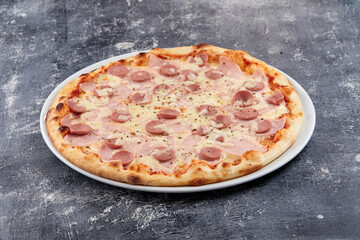 italian pizza on the white plate