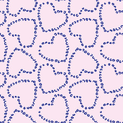 Heart shaped brush stroke seamless pattern design