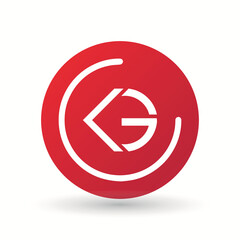 Minimal Logo Design Consisting of Letters K and G