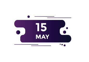 may 15 Calendar icon Design. Calendar Date 15th may. Calendar template 
