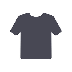 T-shirt with flat and solid color style.