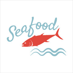 Best quality seafood logo design. Fish shop, market, restaurant label templates design. Always fresh fish badges, premium quality seafood emblems vector illustration