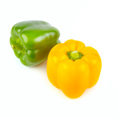 sweet peppers isolated on white background.