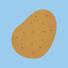 Potato in skin, illustration, vector