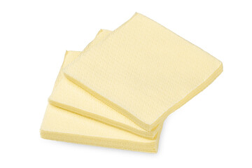 Square Bar Napkin Isolated on White Background. Paper napkins isolated on a white background