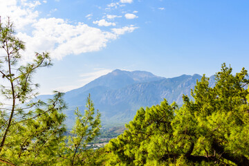 Fototapeta premium View on Tahtali mountain not far from Kemer town. Antalya province, Turkey