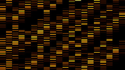 Wide vertical lines with flicker and gradient effect. Motion. Abstract technology background of glowing colorful snake like lines.