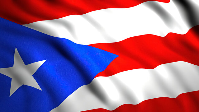 The flag of Cuba.Motion.A beautiful bright flag of a country located on an island in Latin America.
