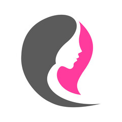 hair and beauty salon minimal logo icon vector illustration isolated on white background