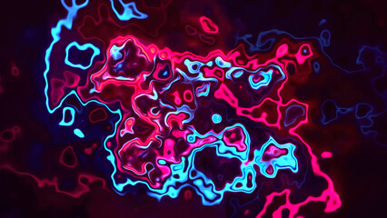 Digital swirling liquid colorful texture. Motion. Abstract transforming shapes of unknown surface.