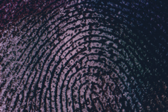 Close up beautiful abstract fingerprint on  background texture for design. Macro photography view. Close-up of pixel.