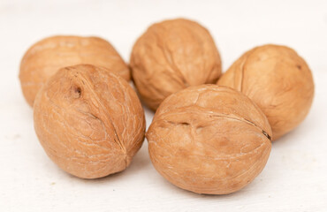 Walnuts on a table