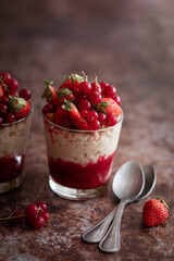 riz au lait oatmeal petit déjeuner porridge aux fruits rouges fraise groseille