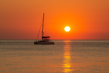 tramonto all'isola delle femmine in sicilia © Marco