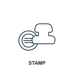 Stamp icon. Monochrome simple Banking icon for templates, web design and infographics