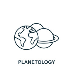 Fototapeta premium Planetology icon. Monochrome simple Bioengineering icon for templates, web design and infographics