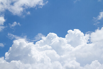 Naklejka na ściany i meble background and texture of sky and white clouds