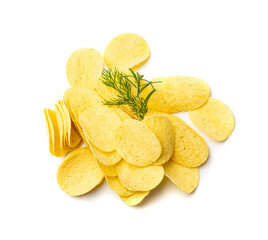 Potato Chips Isolated