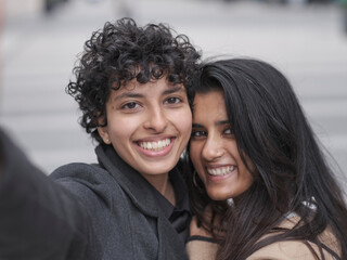 Portrait of smiling female couple