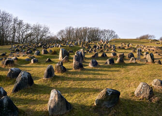 ancient Viking graveyard of Lindholm Hoje