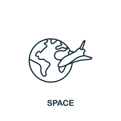 Space icon. Monochrome simple Bioengineering icon for templates, web design and infographics