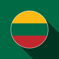 Coutry Lithuania. Lithuania flag. Vector illustration.