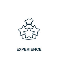 Experience icon. Monochrome simple Brain Process icon for templates, web design and infographics