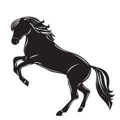 Fototapeta na wymiar horse silhouette on white background isolated