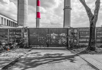 kominy, elektrownia, Lodz City, Poland © Kojder