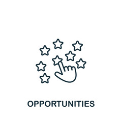 Opportunities icon. Monochrome simple Brain Process icon for templates, web design and infographics
