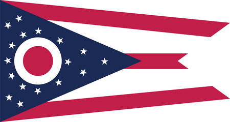 Flag of Ohio - United States emblem graphic element Illustration template design
 - obrazy, fototapety, plakaty