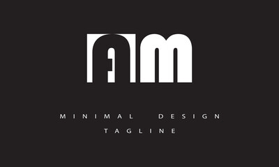AM or MA Minimal Logo