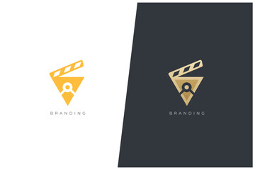 Film Multimedia Production Vector Logo Concept