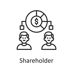 Shareholder vector outline Icon Design illustration. Miscellaneous Symbol on White background EPS 10 File