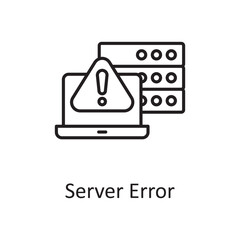 Server Error vector outline Icon Design illustration. Miscellaneous Symbol on White background EPS 10 File