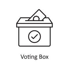 Voting Box vector outline Icon Design illustration. Miscellaneous Symbol on White background EPS 10 File