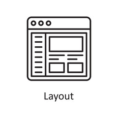 Layout vector outline Icon Design illustration. Miscellaneous Symbol on White background EPS 10 File